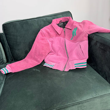 Kensley Cropped Suede Bomber